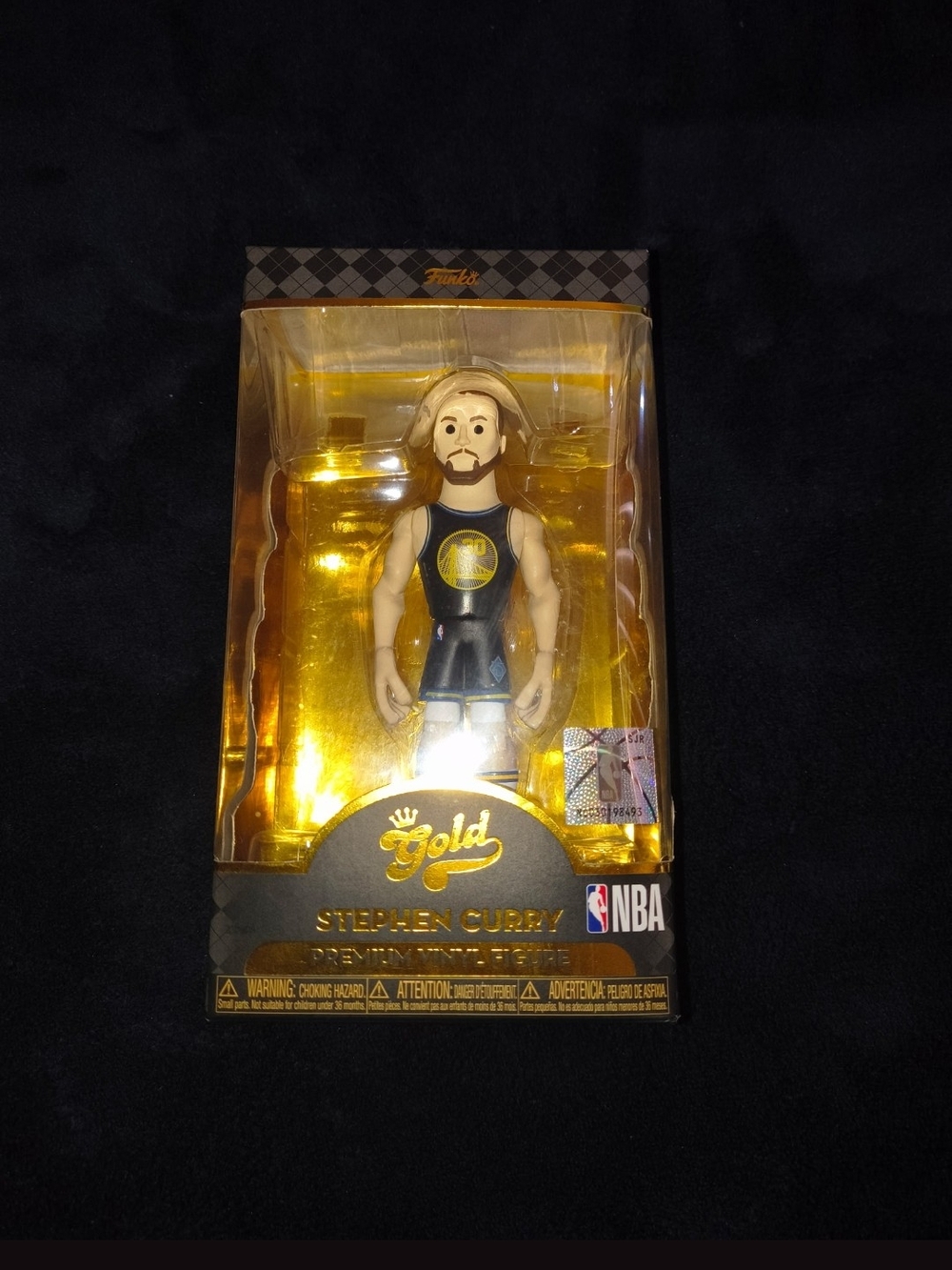 NBA Stephen Curry Gold and Black Action Figure